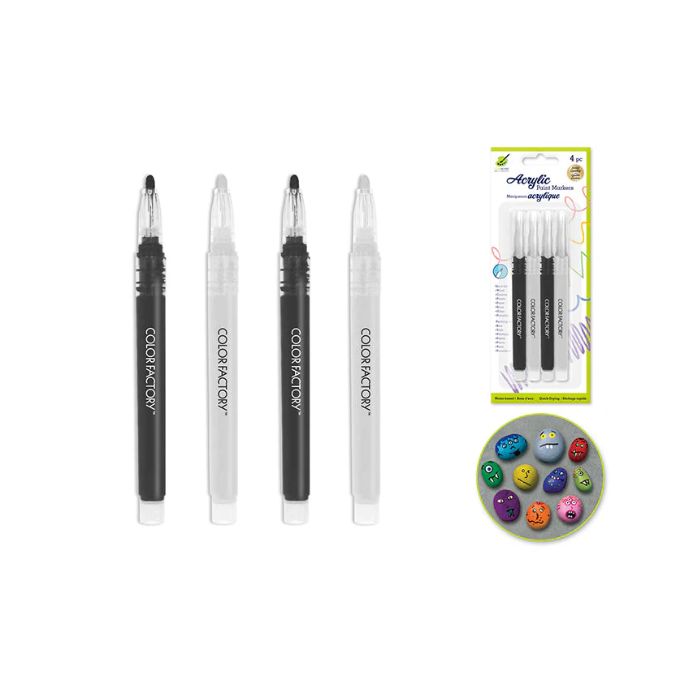 Marqueur peinture acrylique couleurs classiques (paquet de 4)