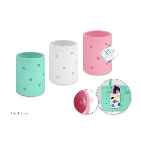 Porte-crayons 4 po x 3 po en silicone troué pour breloques Lil'bitz