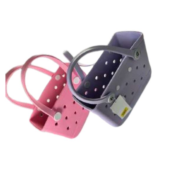 Sac fourre-tout en silicone 11 po x 7 po x 4 po troué pour breloques Lil'bitz