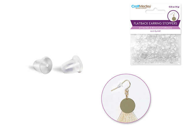 Attache pour boucle d'oreille 5 mm cloche (paquet de 200)