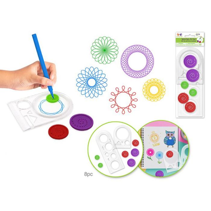 Ensemble de dessin art en spirale
