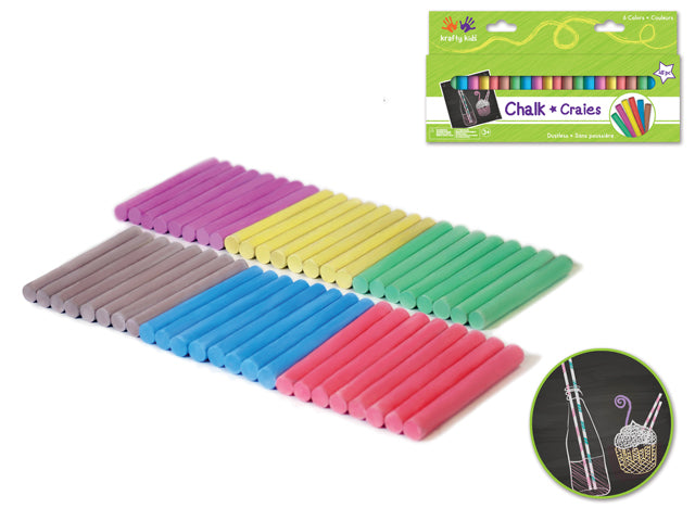 Craie multicolore (paquet de 48)