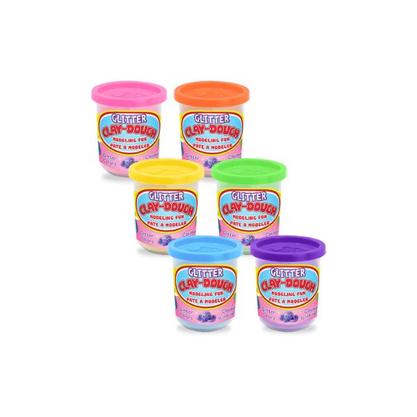 Pâte à modeler avec brillants 5 oz assortie