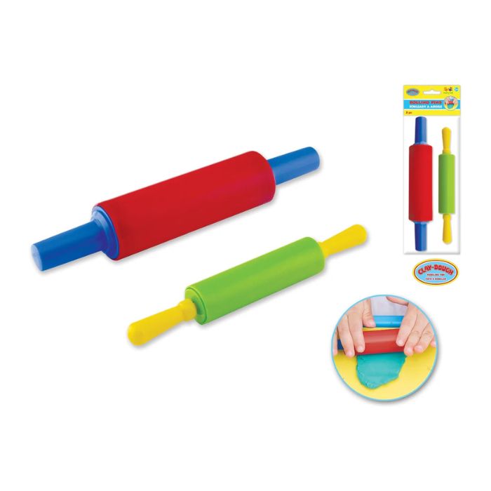 Rouleau pour pâte à modeler et argile (paquet de 2)