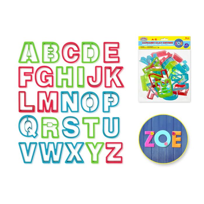 Moule alphabet pour pâte à modeler (paquet de 26)