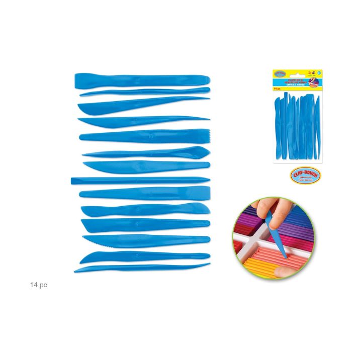 Outil pour sculpter et modeler en plastique (paquet de 14)