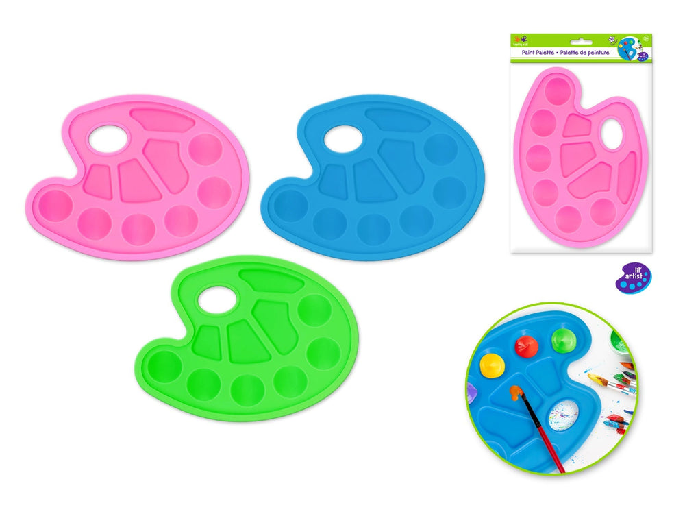 Palette d'artiste ovale 7 po x 9 po en plastique