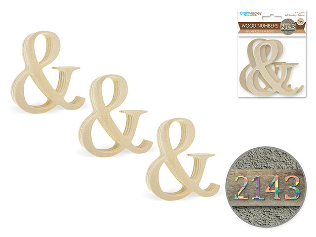Numéros en bois 2 po (paquet de 3)
