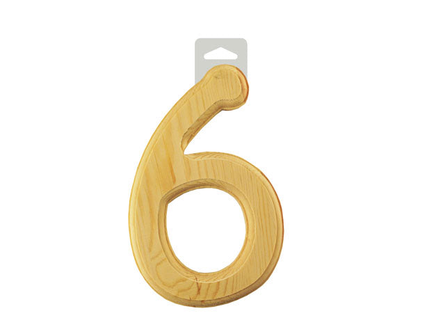 Numéros en bois 6 po
