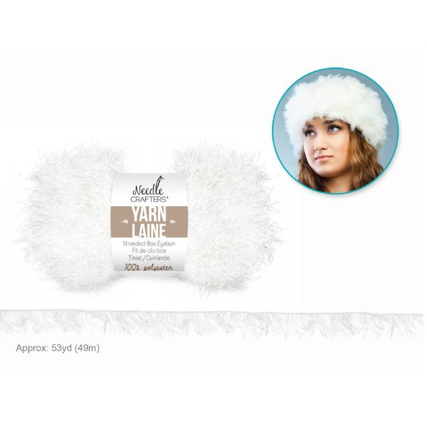Laine fil de cils boa 100% polyester 50 g Needlecrafters