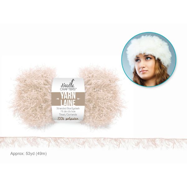 Laine fil de cils boa 100% polyester 50 g Needlecrafters