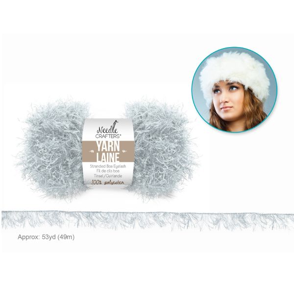 Laine fil de cils boa 100% polyester 50 g Needlecrafters