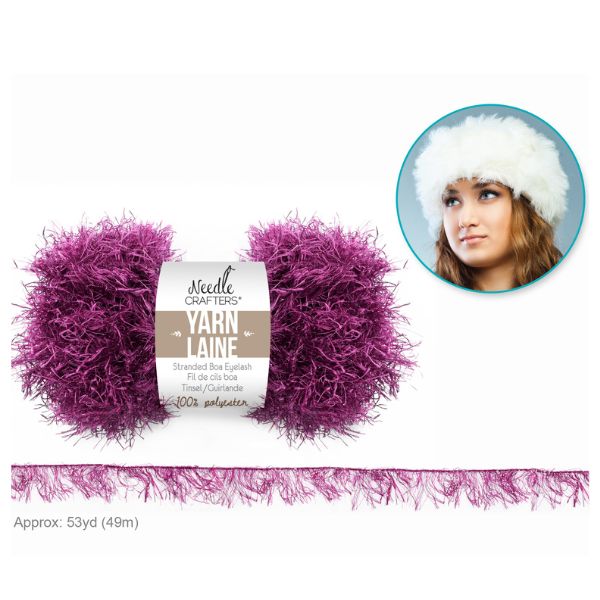 Laine fil de cils boa 100% polyester 50 g Needlecrafters