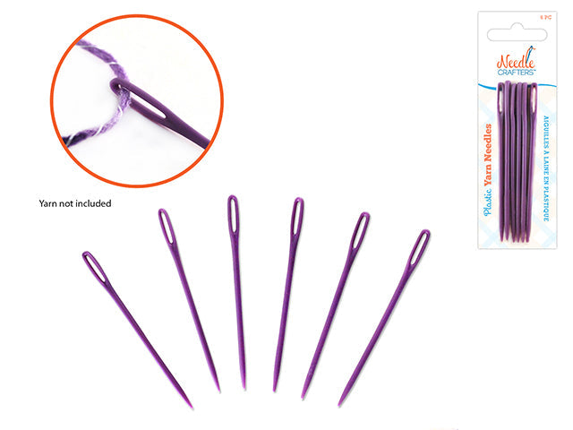 Aiguille à laine en plastique (paquet de 6)