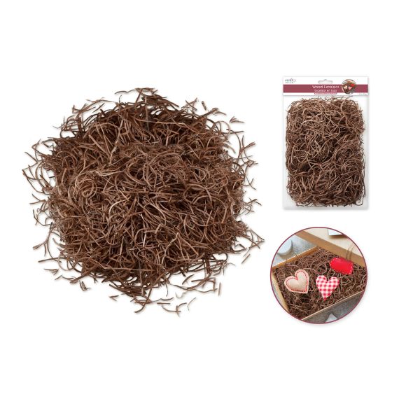Copeaux de bois très mince 34 g brun naturel