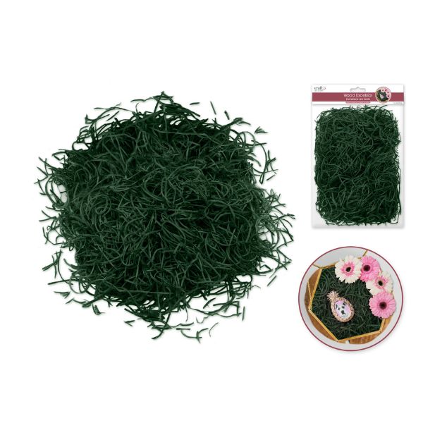 Copeaux de bois très mince 34 g vert forêt