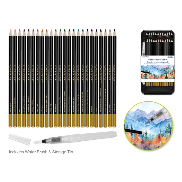 Crayon aquarelle 3 mm Color Factory (Boite de 24)