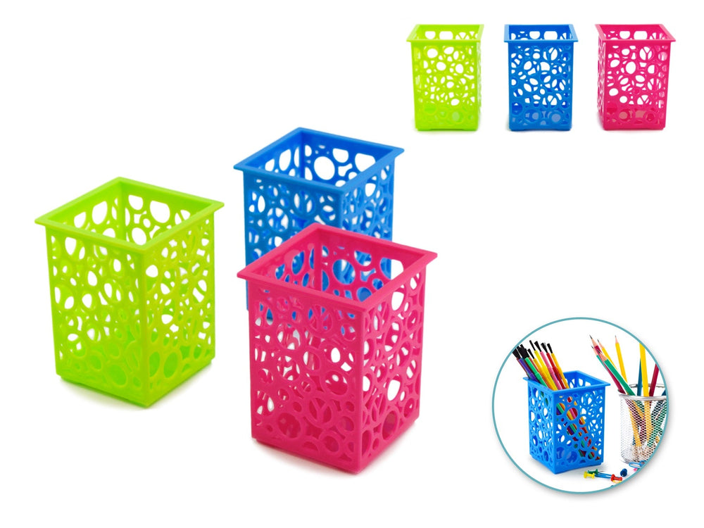 Panier en plastique 3 po x 3 po x 4 po cercles