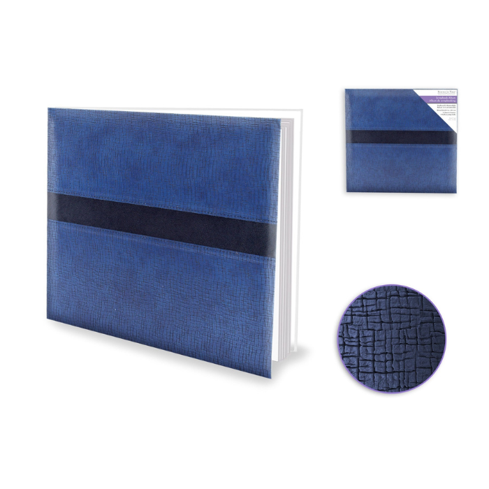 Album de scrapbooking à pivot bleu et noir 12 po x 12 po