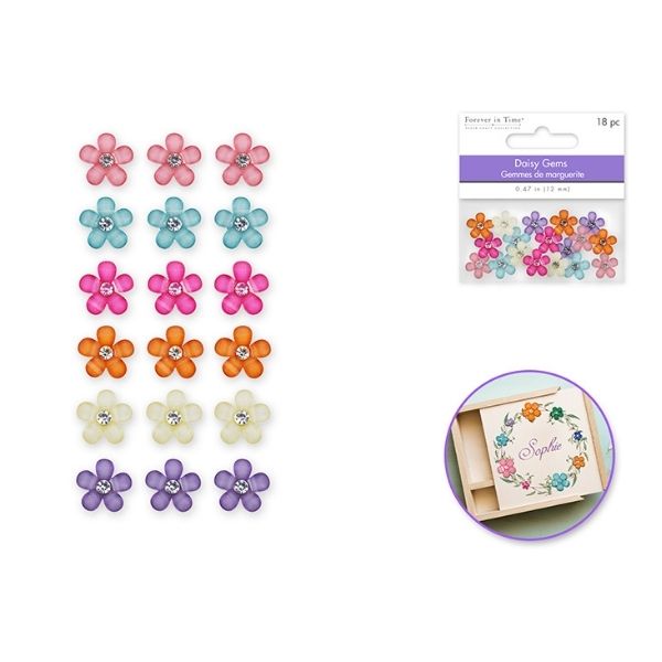 Gemme de marguerite 12 mm pastel (paquet de 18)