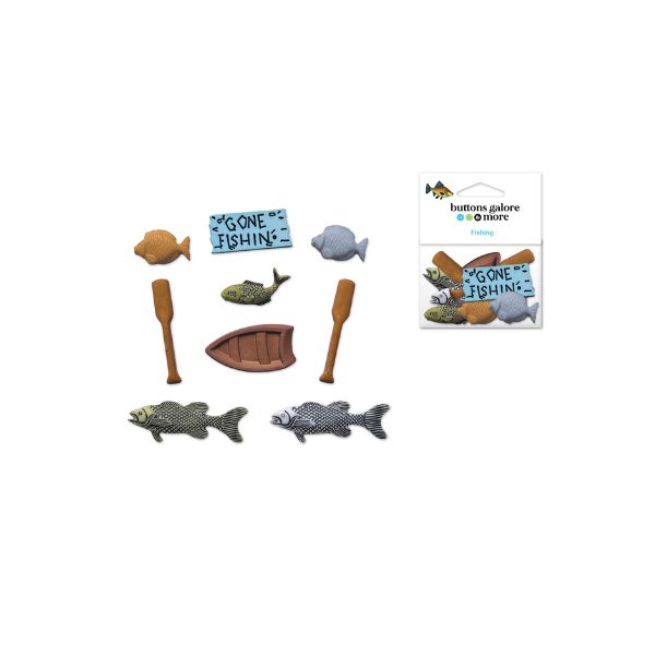 Bouton d'embellissement en résine pêche (paquet de 9)