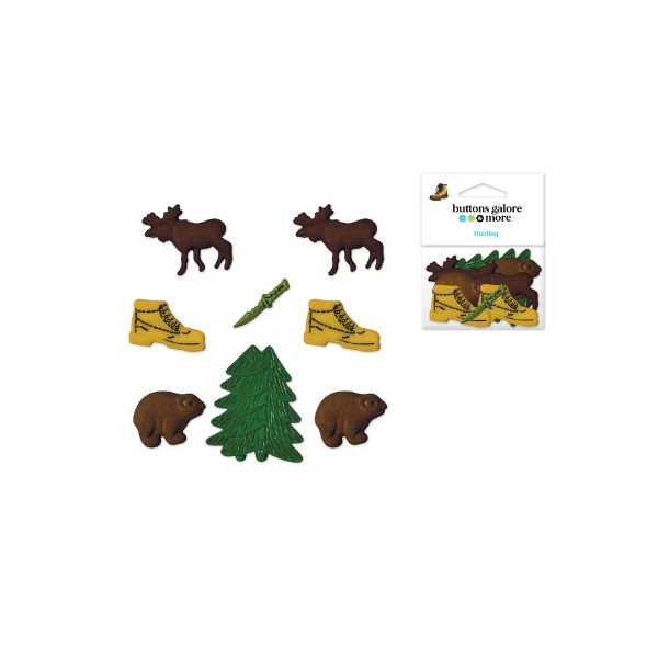 Bouton d'embellissement en résine chasse (paquet de 8)