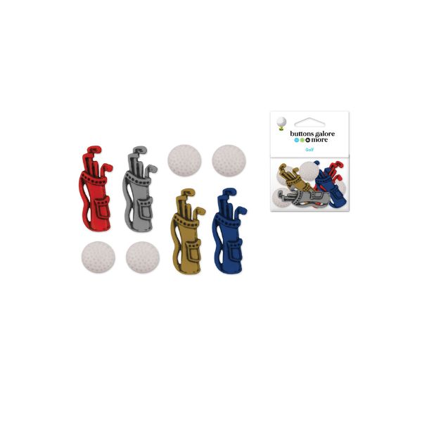 Bouton d'embellissement en résine golf (paquet de 8)