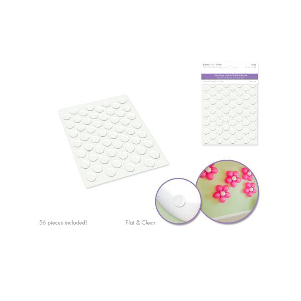 Autocollants double face 0,5 po rond clair (paquet de 56)