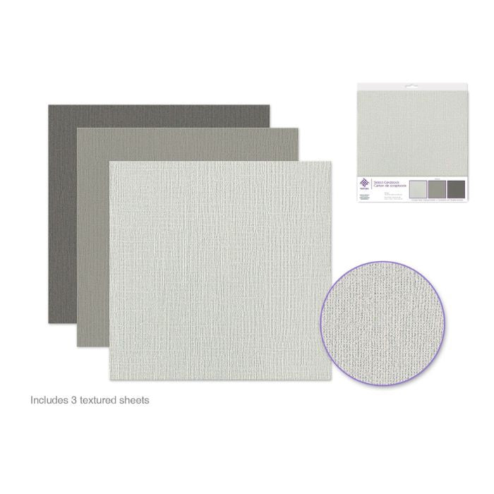Papier texturé 12 po x 12 po tons de gris (paquet de 3)
