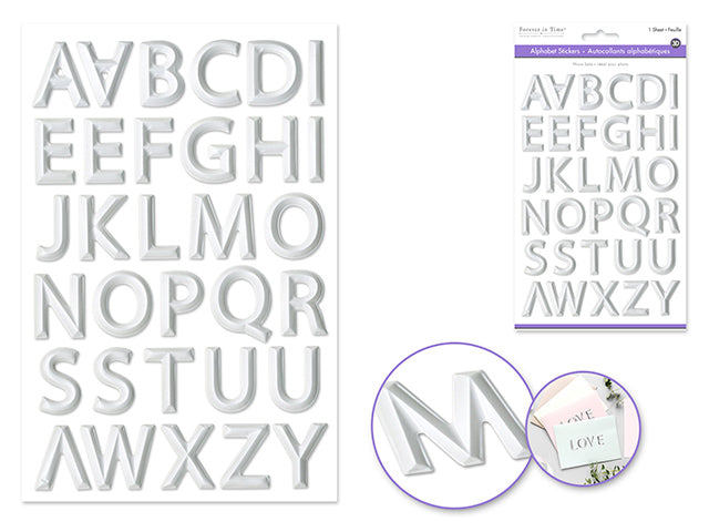 Lettres autocollantes en PVC 3D