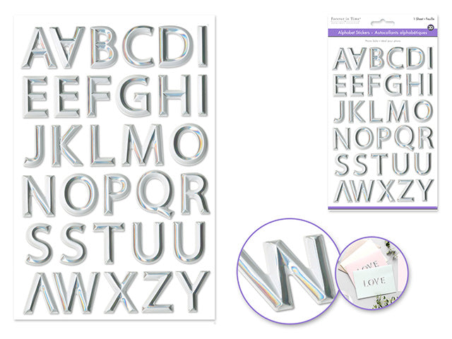 Lettres autocollantes en PVC 3D