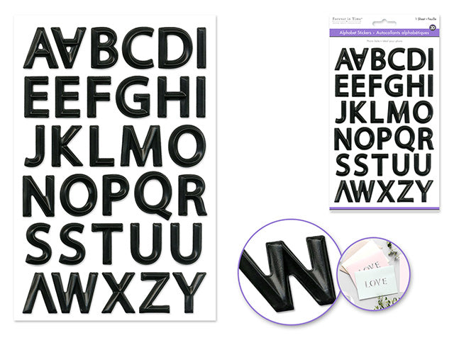 Lettres autocollantes en PVC 3D