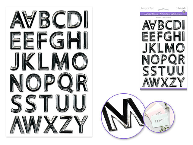 Lettres autocollantes en PVC 3D