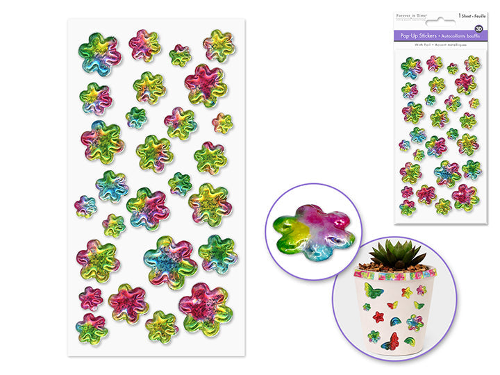 Autocollants en aluminium 3D fleurs