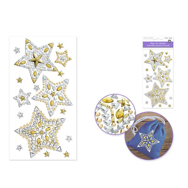 Autocollants de gemme étoiles