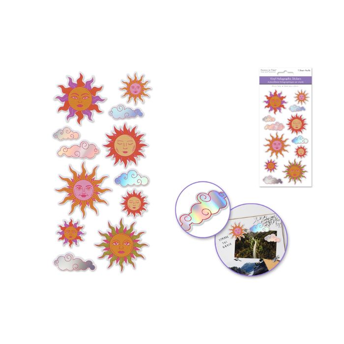Autocollants holographiques soleil