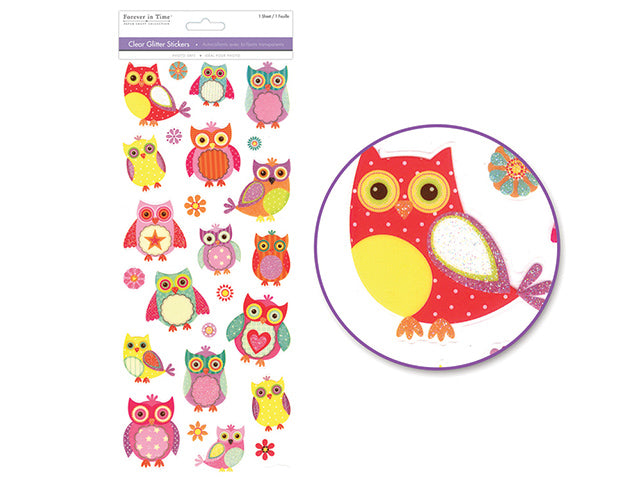 Autocollants brillants hibou