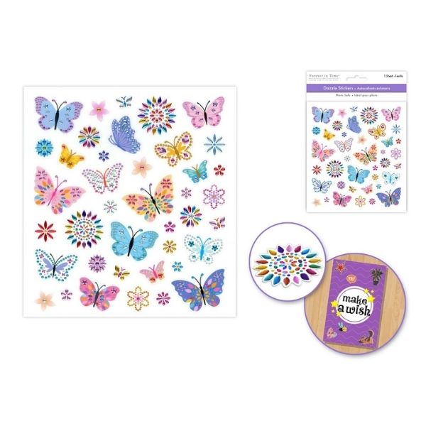 Autocollants éclatants papillons