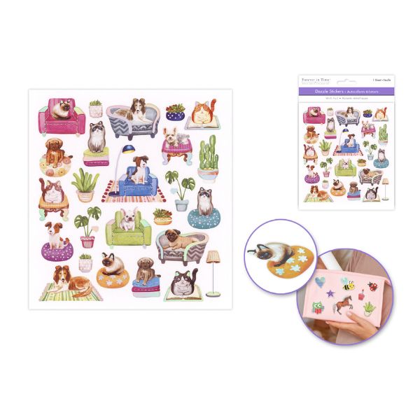 Autocollants brillants animaux relax