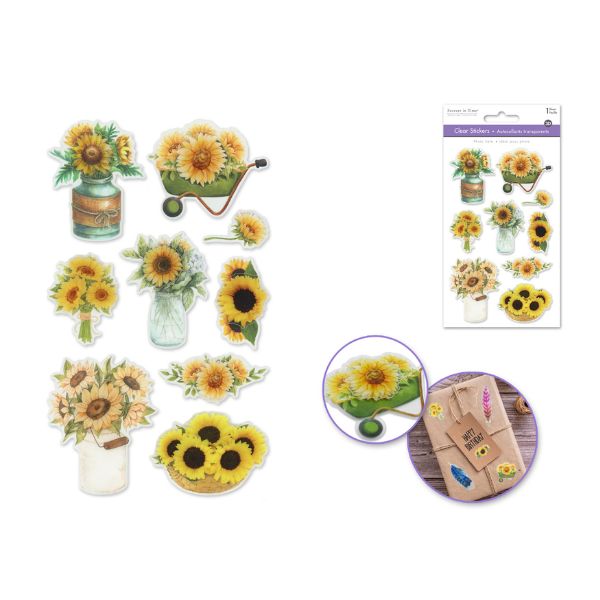 Autocollants 3D tournesols