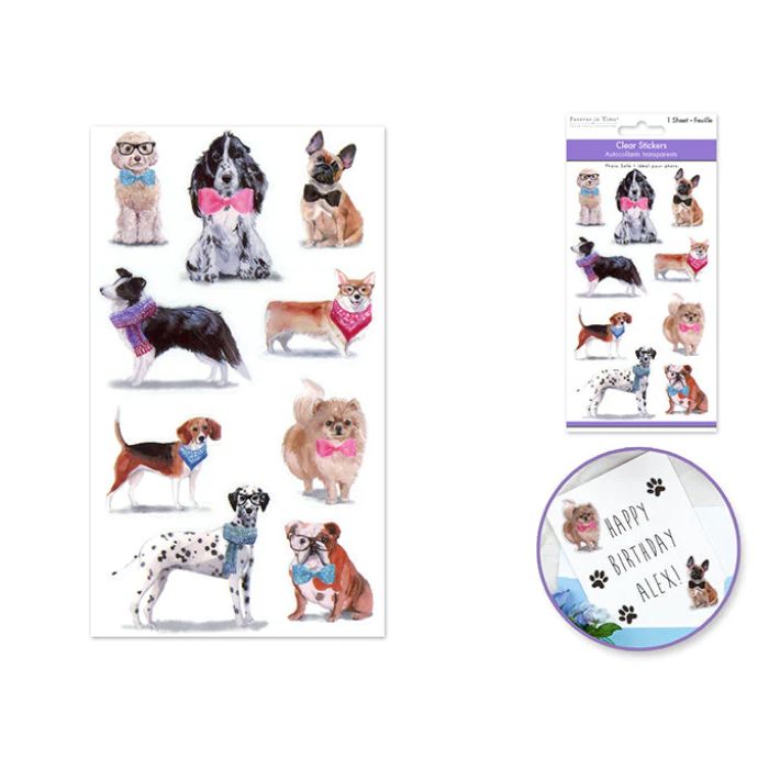 Autocollants chien avec foulard ou nœud papillon
