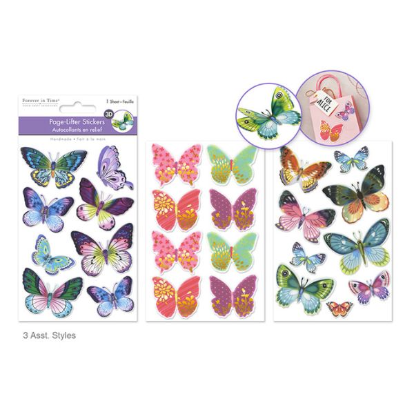 Autocollants 3D papillons