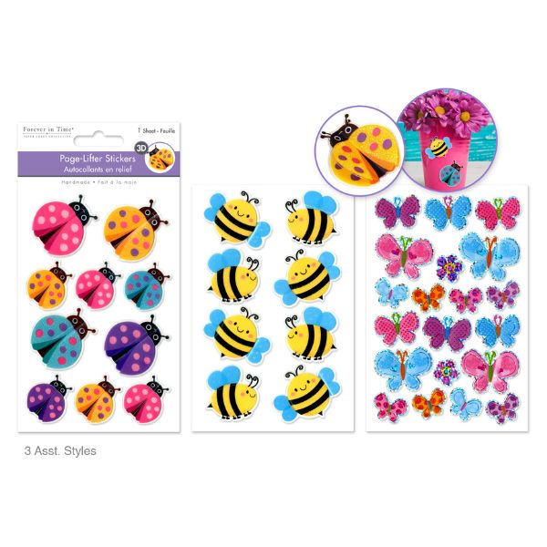 Autocollants 3D insectes