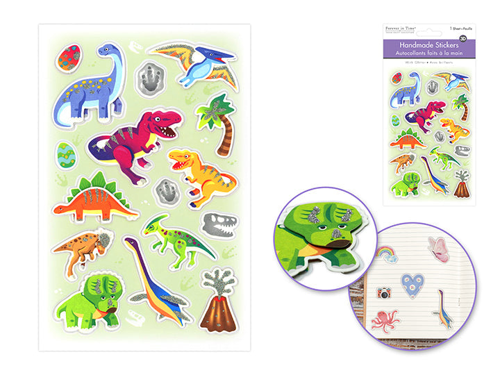 Autocollants 3D dinosaure