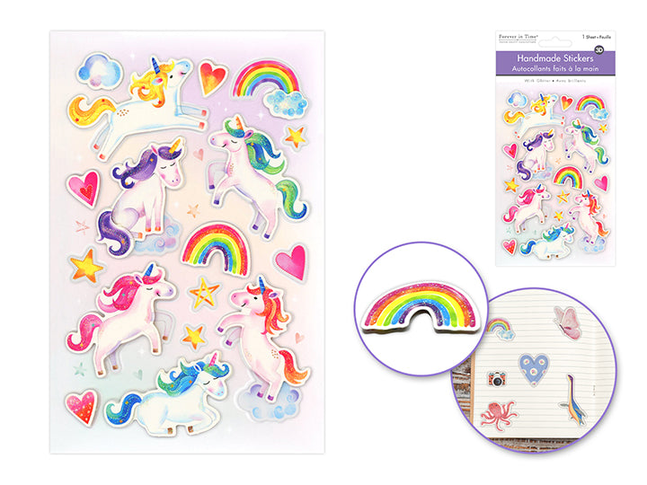 Autocollants 3D licorne