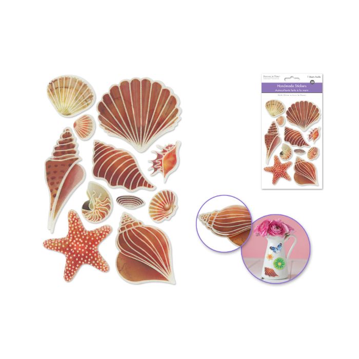 Autocollants 3D coquillages