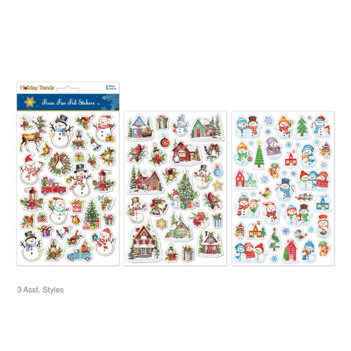 Autocollants en mousse 3D bonhomme de neige