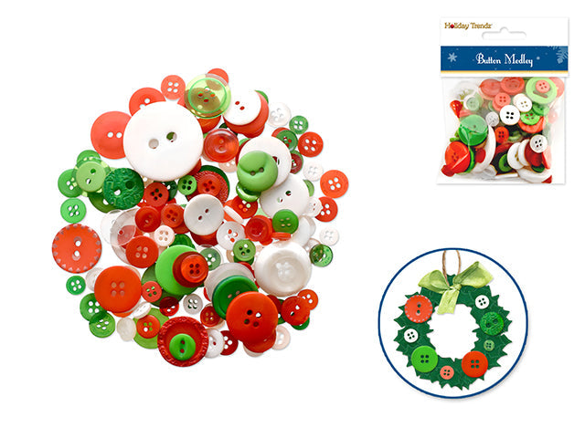 Boutons couleurs de Noël