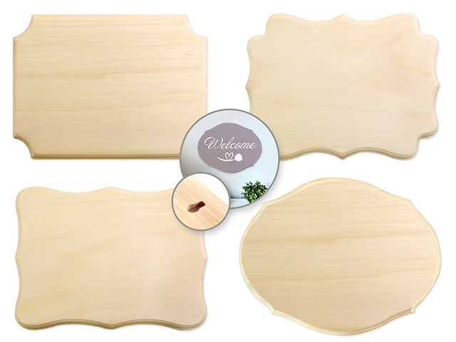 Plaque en bois 5,25 po x 7 po (paquet de 4)