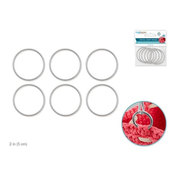Anneau argent 2 po (paquet de 6)